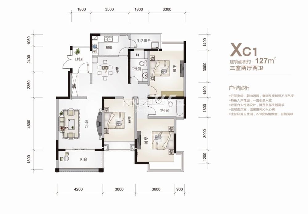 xc1户型 127平方米（4.28）